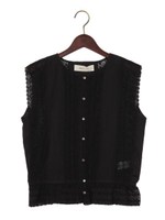 ★JC レース PI トップス/Black