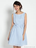 シアーギンガムノースリワンピース 3/ピンク