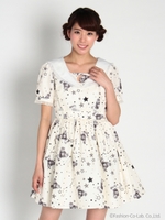 スペイシーベアプリントOP/アイボリー