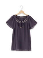 タッセルスモックブラウス/ホワイト系(002)