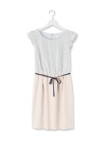 フラワーレースワンピース/ライトブルー(091)