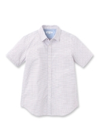 ミニダイヤ柄半袖シャツ/ライトブルー(791)