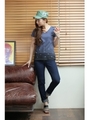 【AZUL by moussy】【SOMETHING】バージラデニムスキニー(L76)/One Wash
