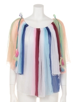 【chille anap】タッセル付きデザイントップス/MIX