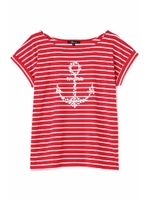 アンカープリントボーダーTシャツ/イエロー(063)