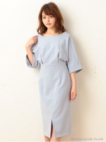 スリットドレス/ブラック