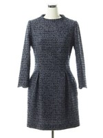 千鳥ツイードワンピース/ブルー