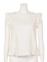 【mystic】ダブルフリルブラウス/ピンク