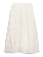 シースルーフレアースカート/WHT