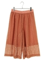 スクエアレースワイドパンツ/オレンジ