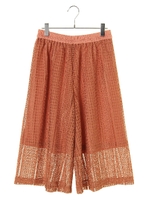 スクエアレースワイドパンツ/オレンジ