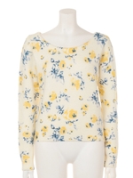 スプリングフラワーニットTOP/IVOY