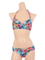 ツイストブラフラワープリント/イエロー