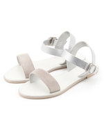 ハラコ風フラットサンダル/グレー(012)