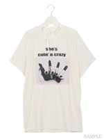 リップスティックTワンピ/ブラック