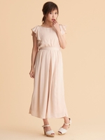 リボンオールインワン/ピンクベージュ