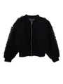 frill tulle blouson/black