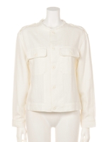 【mystic】断ち切りミリタリージャケット/ネイビー