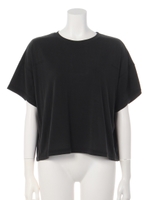 ドロップショルダーゆるシルエットTシャツ/ブラック