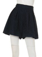 フラワーレースキュロットパンツ/オフホワイト