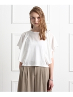 ラッフルスリーブカットソー/ホワイト系(002)