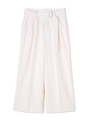 リングベルト付ガウチョパンツ/ホワイト(031)