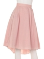 シャツ地イレギュラーヘムフレアスカート/ピンク