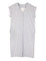 マルチストライプコットンワンピース/ブルー