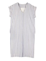 マルチストライプコットンワンピース/ブルー