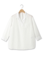 ロープストライプシャツ/ネイビー(093)