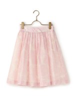 単色花柄スカート/ピンク