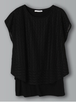 SS レースレイヤードプルオーバー/オフホワイト