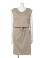 シンプルカットワンピース(ネイビー・モカ)/モカ