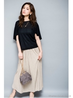 フリルTシャツ/オレンジ