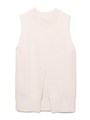 【emmi atelier】フロントスリットニットベスト/OWHT