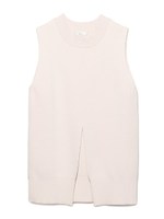 【emmi atelier】フロントスリットニットベスト/OWHT