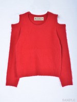 カットショルダーニット/オフホワイト