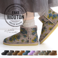 フェイクムートンアンクルブーツ