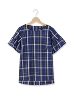 フレアスリーブブラウス/ライトブルー(291)