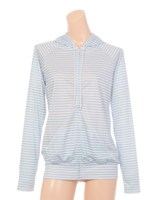 【BeachQueen】ボーダーパーカー/ブラック