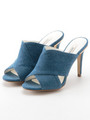 【REZOY】クロス美脚ヒールミュール/デニム