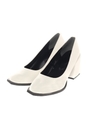 【AZUL by moussy】H7.5cmワイドヒールスムースパンプス/WHT