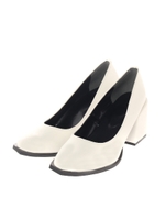 【AZUL by moussy】H7.5cmワイドヒールスムースパンプス/WHT