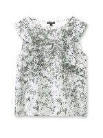 ぼかし総柄シフォンブラウス/ライトグレー(111)