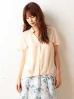 アシメシャツ/ベージュ