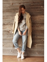 【AZUL by moussy】NEW ARK23サガラ刺繍長袖プルオーバー/NVY