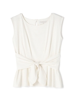 モイストスムース前結びカットソー/ホワイト(030)