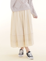 2wayエンブロイダリーマキシスカート/ワンピース/クリーム