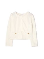 MAジャージノーカラーブルゾン/ホワイト(031)