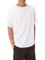 【AZUL by moussy】CR切替クルーネック5分袖T/WHT